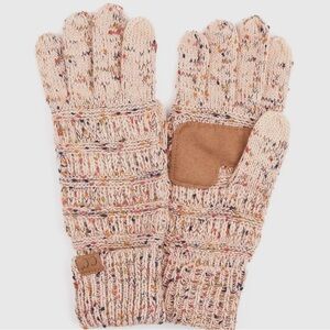 Women’s CC Pink Confetti Knit Touchscreen Gloves